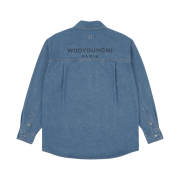 Wooyoungmi Back Logo Denim Shirt Blue - 23SS