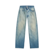 (W) Auralee Selvedge Faded Heavy Denim Wide Pants Faded Indigo