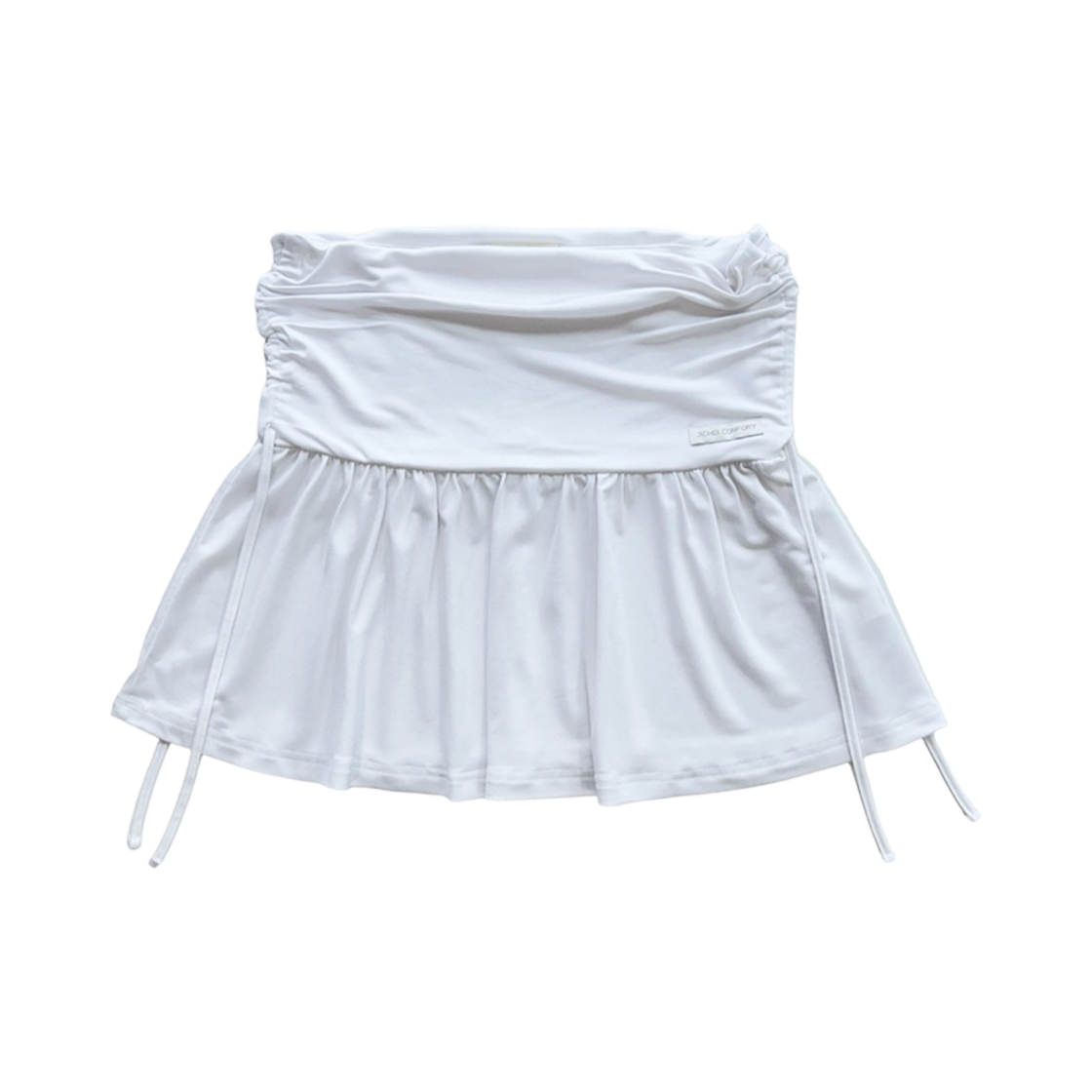 (W) 지초이 셔링 스커트 화이트((W) Jichoi Shirring Skirt White)