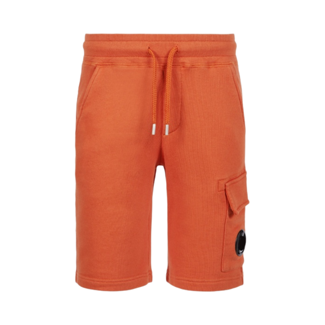 (키즈) C.P. 컴퍼니 U16 베이직 플리스 카고 쇼츠 하베스트 펌킨 오렌지 - 23SS((Kids) C.P. Company U16 Basic Fleece Cargo Shorts Harvest Pumpkin Orange - 23SS) - 1