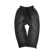 Undermycar Mu.79 Anti Fxxking Logo Play Brush Washed Sweat Pants Black