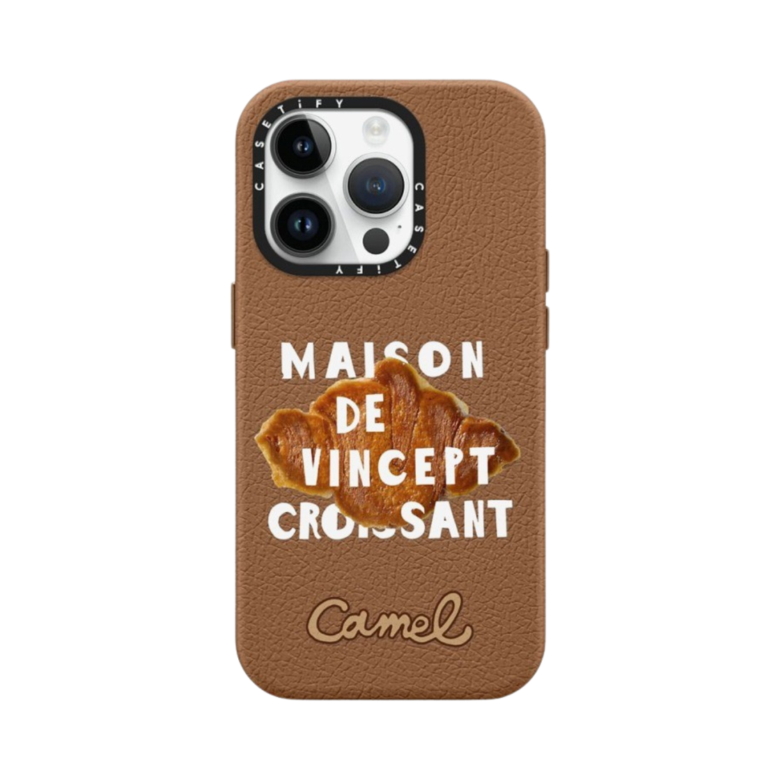 케이스티파이 x 카멜 커피 아이폰 브레드 화이트 맥세이프 레더 케이스 라떼(Casetify x Camel Coffee iPhone Bread White Magsafe Leather Case Latte) - 1