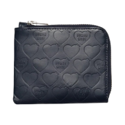 Human Made Leather Zip Wallet Navy