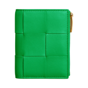 Bottega Veneta Bi-Fold Zip Wallet Parakeet