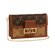 Louis Vuitton Dauphine Chain Wallet Monogram and Monogram Reversed