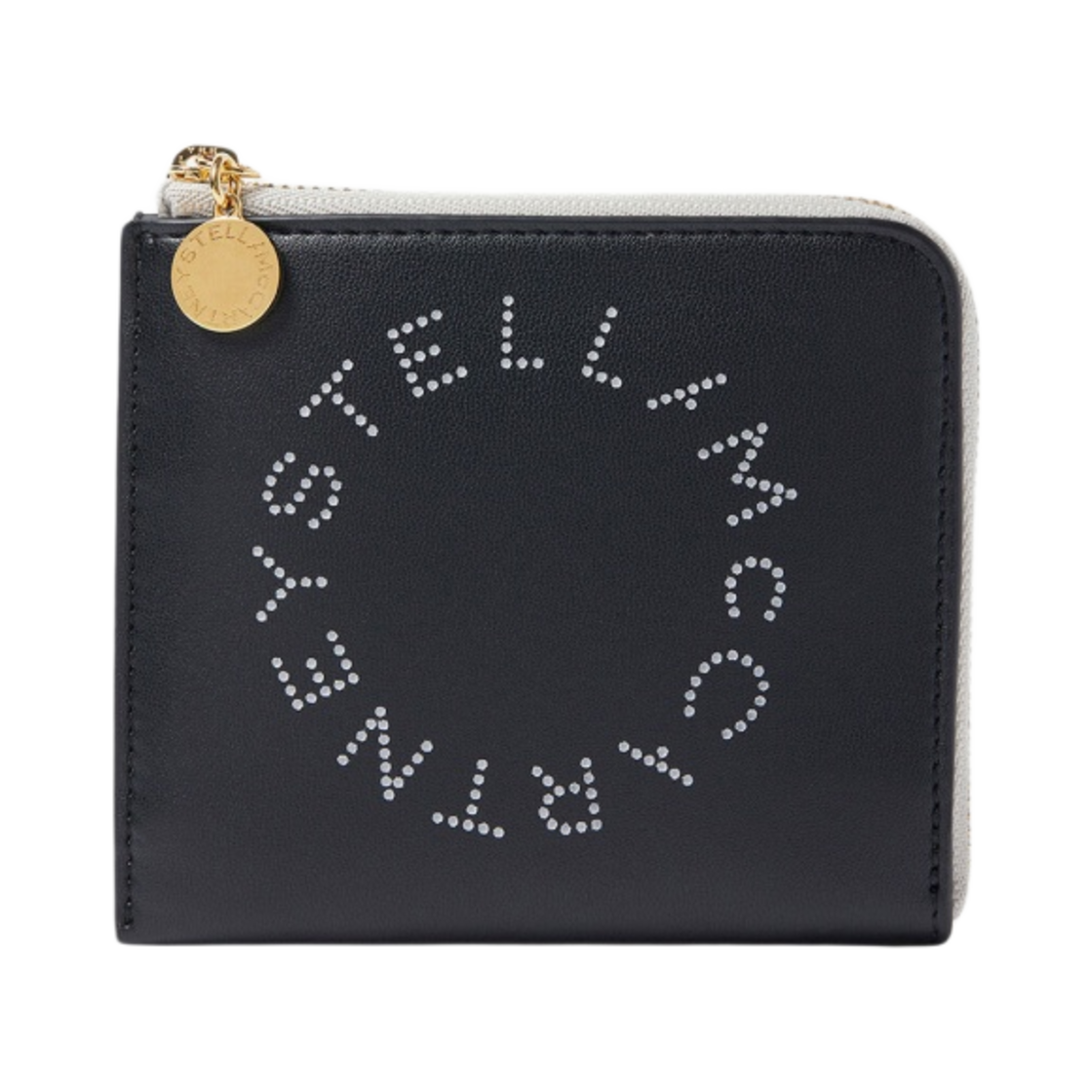 700253W88561000 Stella McCartney Logo Zip Cardholder Black