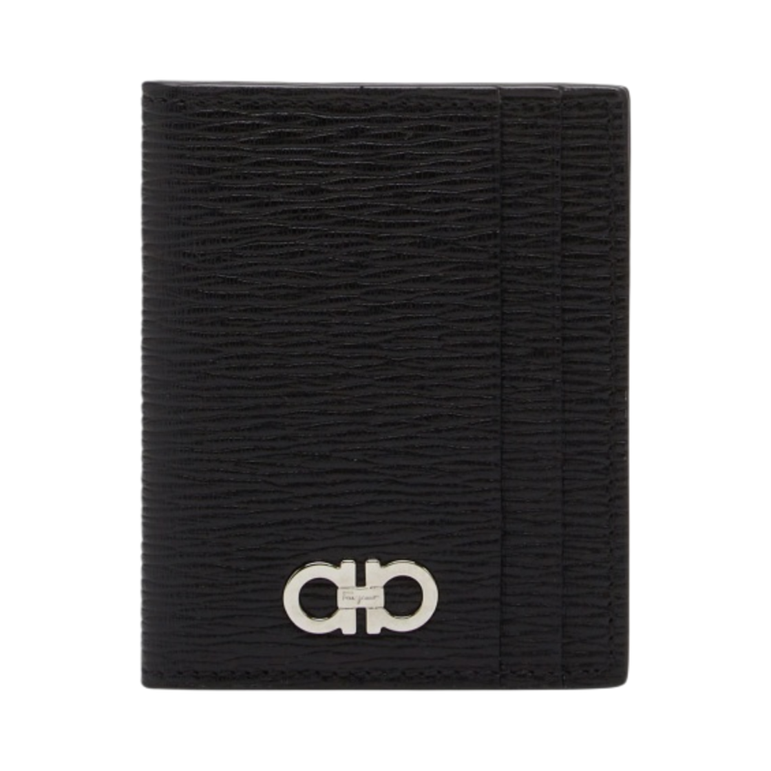 페라가모 간치니 크레딧 카드 홀더 블랙 페라가모 레드(Ferragamo Gancini Credit Card Holder Black Ferragamo Red)
