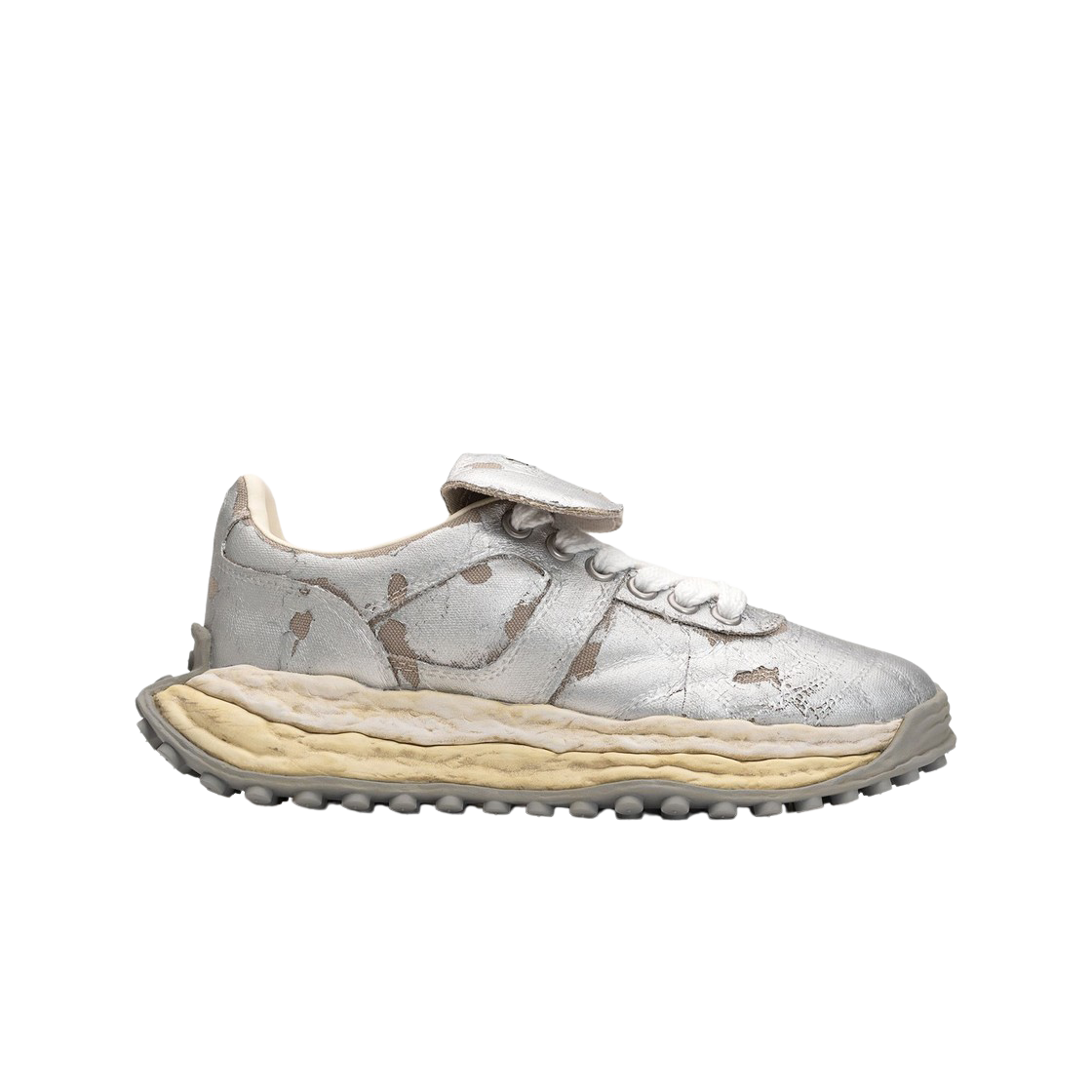 메종 미하라 야스히로 스캇 OG 솔 필름 어태치드 캔버스 로우탑 스니커즈 실버(Maison Mihara Yasuhiro Scott OG Sole Film Attached Canvas Low-top Sneakers Silver) - 1