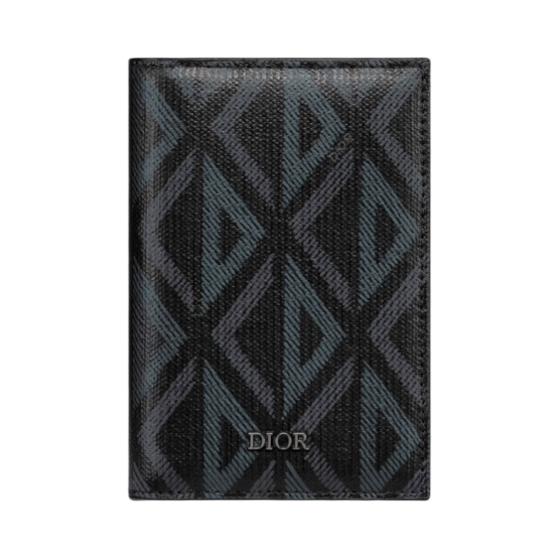 디올 BI 폴드 카드 홀더 블랙 CD 다이아몬드 캔버스(Dior Bi Fold Card Holder Black CD Diamond Canvas) - 1