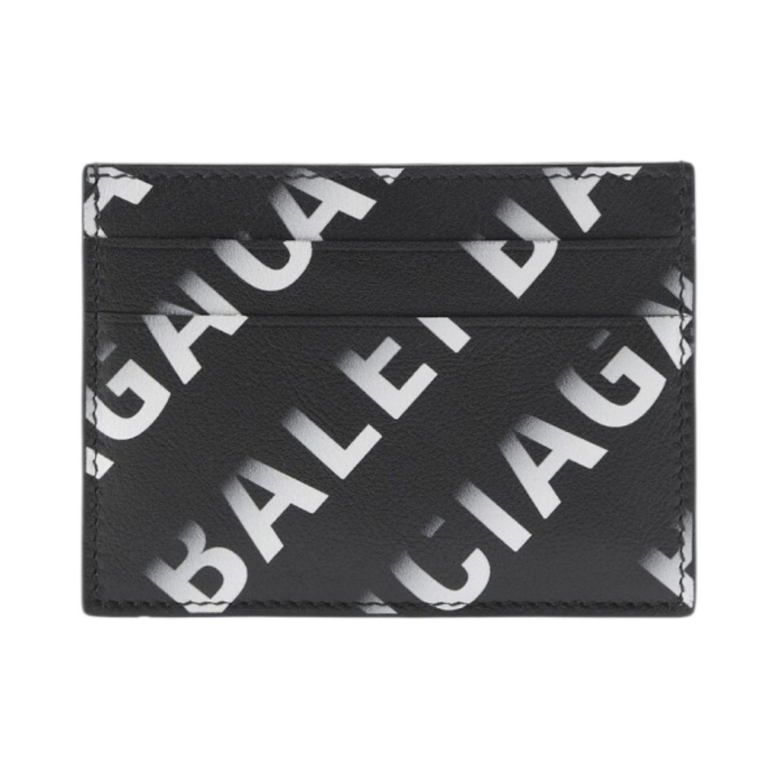 발렌시아가 그레이 그라디언트 로고 캐쉬 카드 홀더 블랙(Balenciaga Cash Card Holder Grey Gradient Logo Printed Black) - 1
