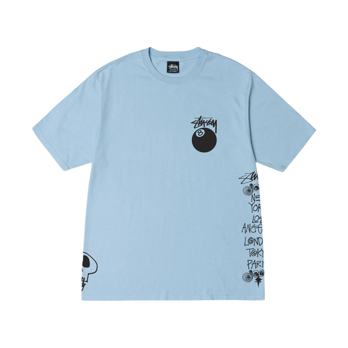 스투시 테스트 스트라이크 피그먼트 다이드 티셔츠 스카이 블루(Stussy Test Strike Pigment Dyed T-Shirt Sky Blue) - 2
