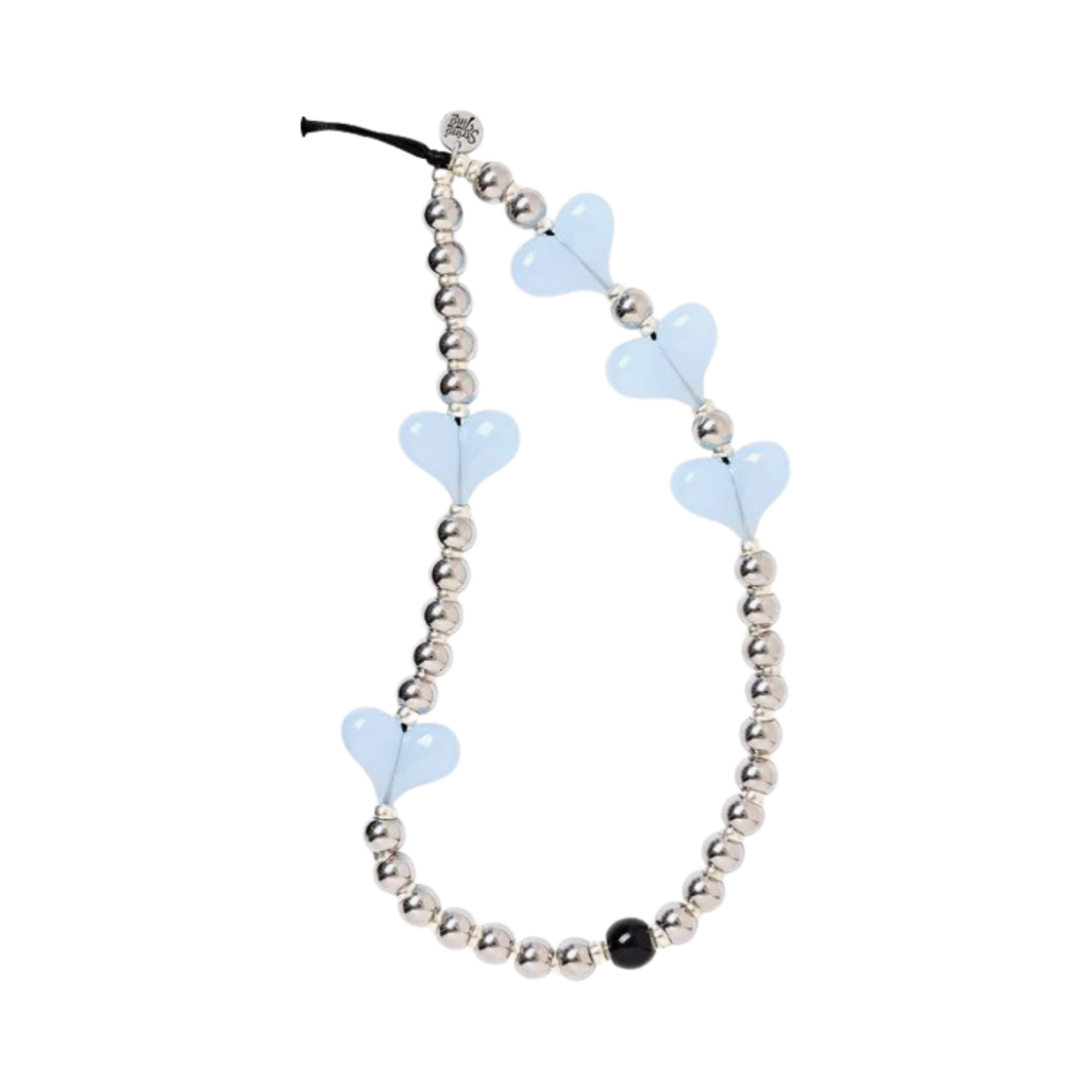 스트링 팅 스틸 마이 하트 베이비 블루 리스틀릿 폰 스트랩(String Ting Steel My Heart Baby Blue Wristlet Phone Strap)