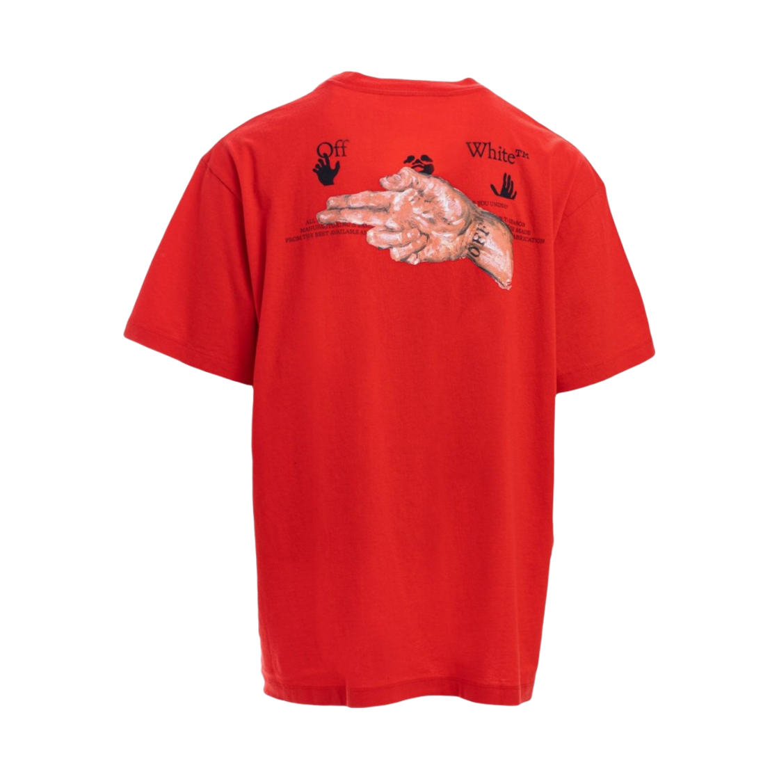 오프화이트 파스칼 핸드 프린팅 오버 숏슬리브 티셔츠 레드(Off-White Pascal Hand Printing Over S/S T-Shirt Red) - 2