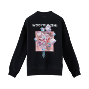 Wooyoungmi 3D Flower Back Logo Sweatshirt Navy - 24FW