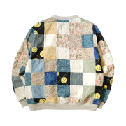 Kapital Top Fleece Rainbowy Quilt Two Tone Big Sweatshirt Kinari