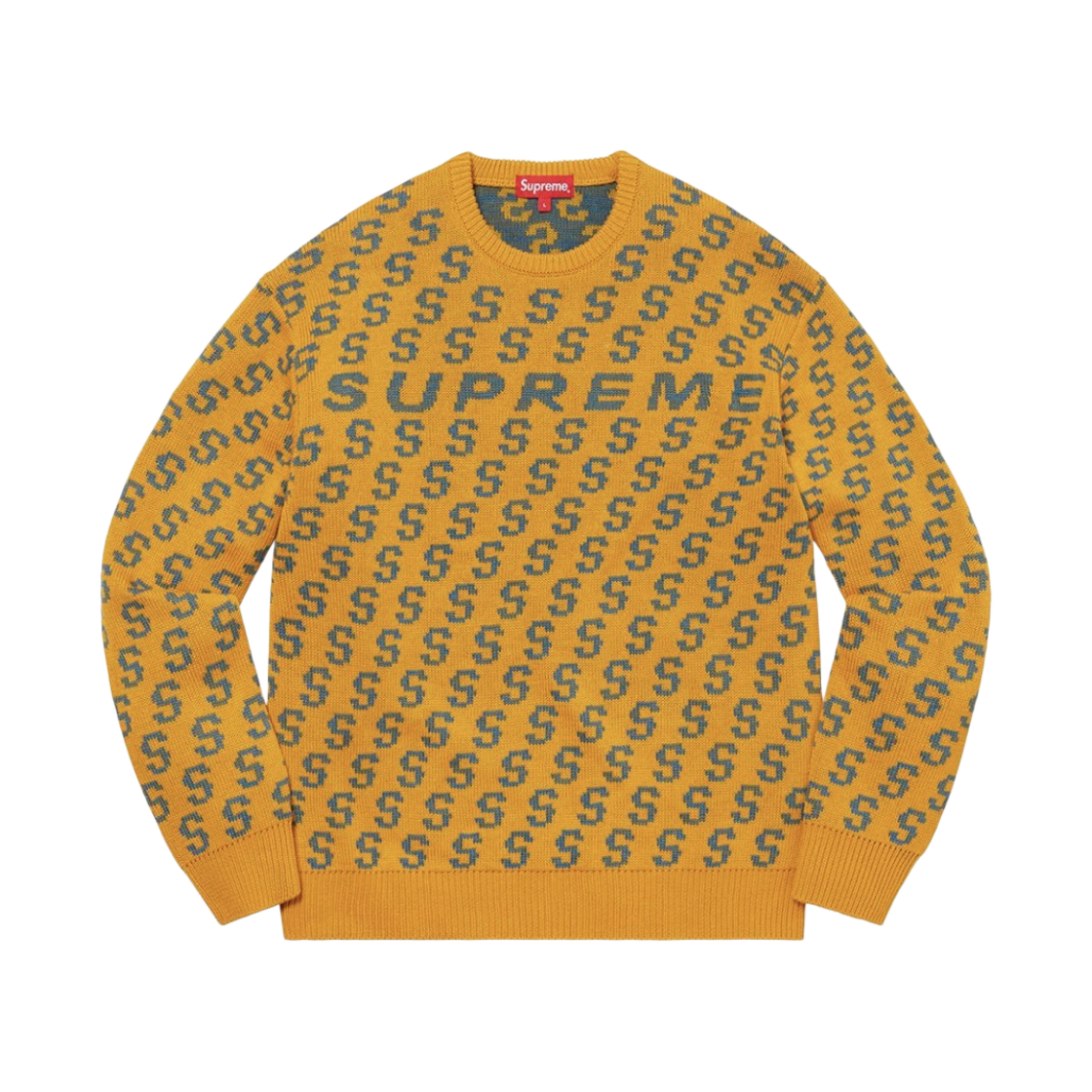 슈프림 S 리핏 스웨터 옐로우 - 21SS(Supreme S Repeat Sweater Yellow - 21SS) - 1