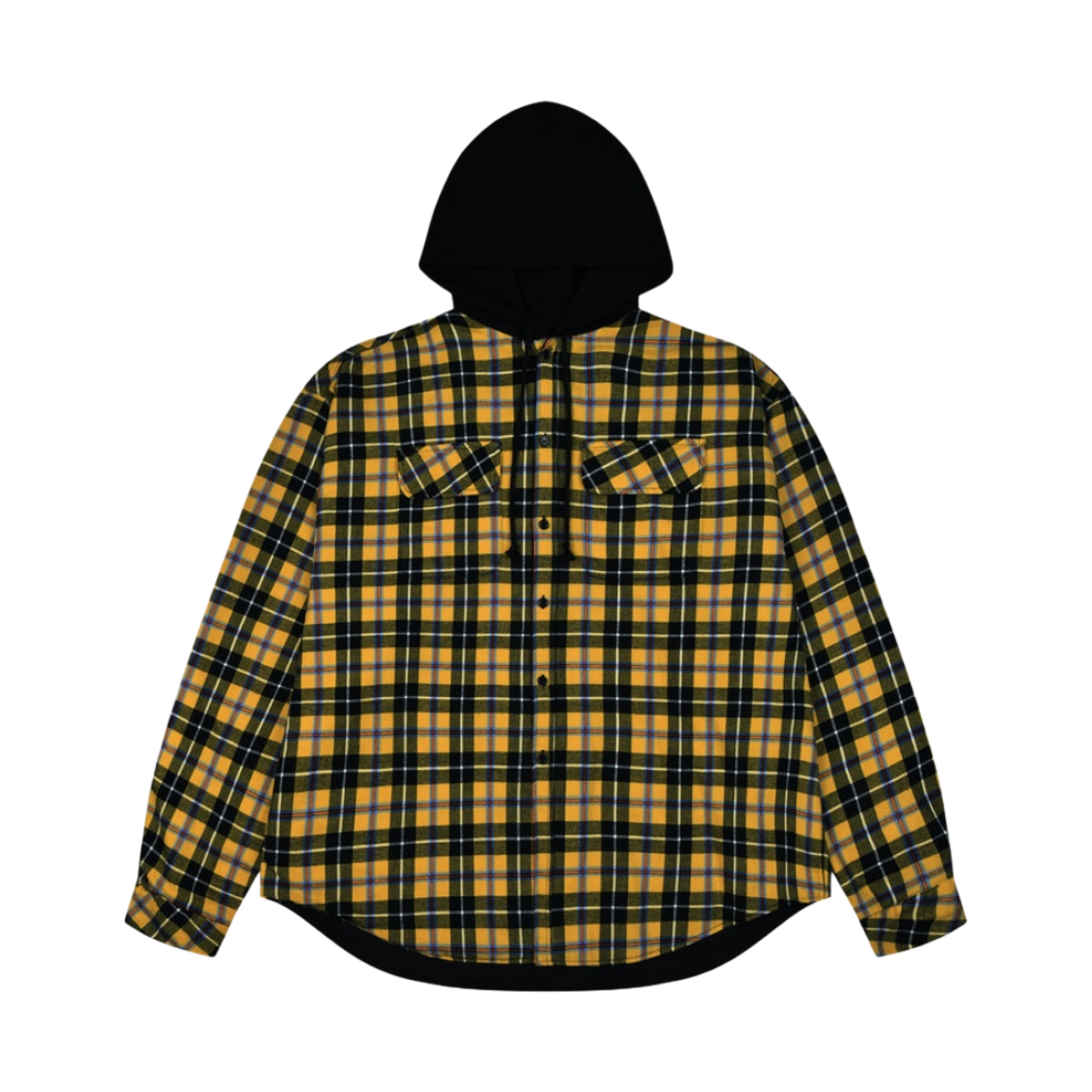 프로젝트 G/R 리버시블 후디 체크 셔츠 블랙 옐로우(Project G/R Reversible Hoodie Check Shirts Black Yellow)