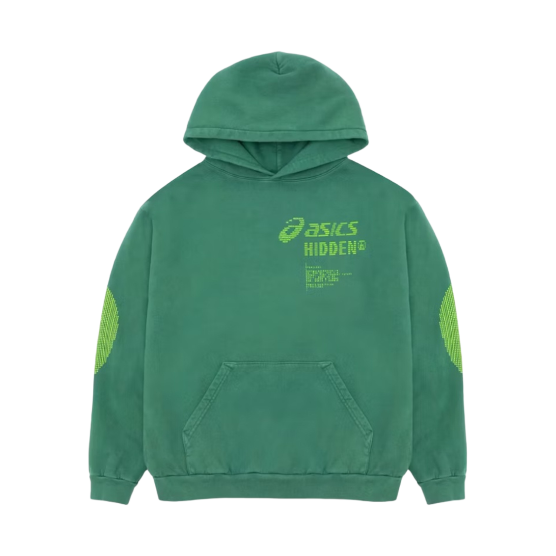 히든 NY x JW 커스텀 x 아식스 ASCIIS 후드 포레스트 그린(Hidden NY x JW Customs x Asics ASCIIS Hoodie Forest Green)