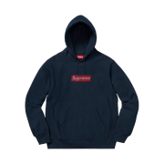 Supreme Swarovski Box Logo Hooded Sweatshirt Navy - 19SS