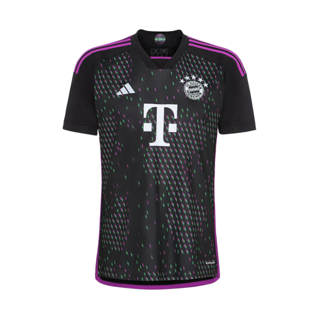아디다스 바이에른 뮌헨 2023/24 어웨이 저지 블랙 - KR 사이즈 (논 마킹 버전)(Adidas Bayern Munchen 2023/24 Away Jersey Black - KR Sizing (Non Marking Ver.))