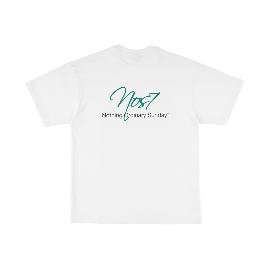 NOS7 핸드라이팅 티셔츠 화이트그린(NOS7 Handwriting T-Shirt White Green)