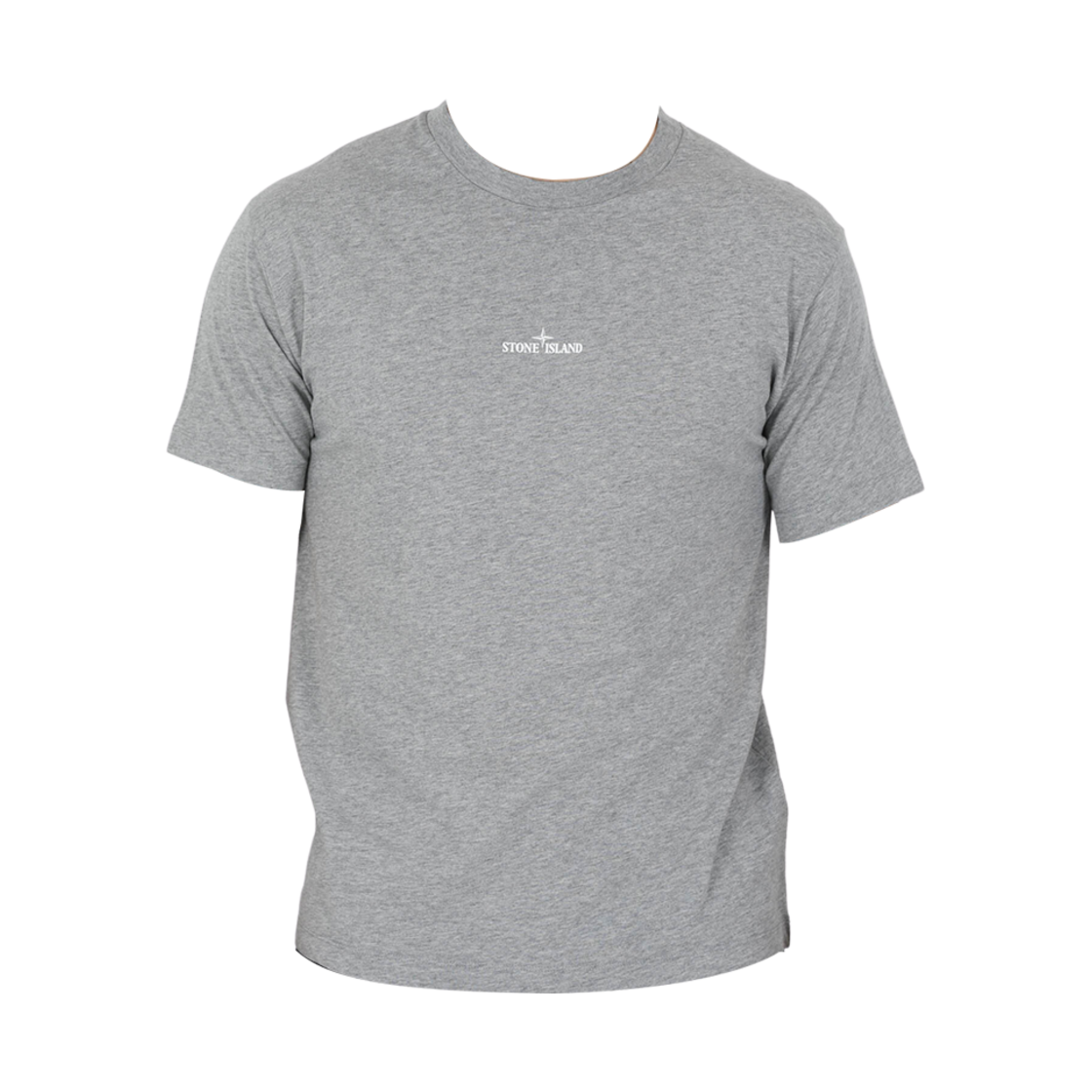 76152NS94-V0M64 Stone Island 2NS94 Tricromia Three T-Shirt Melange Grey - 22SS