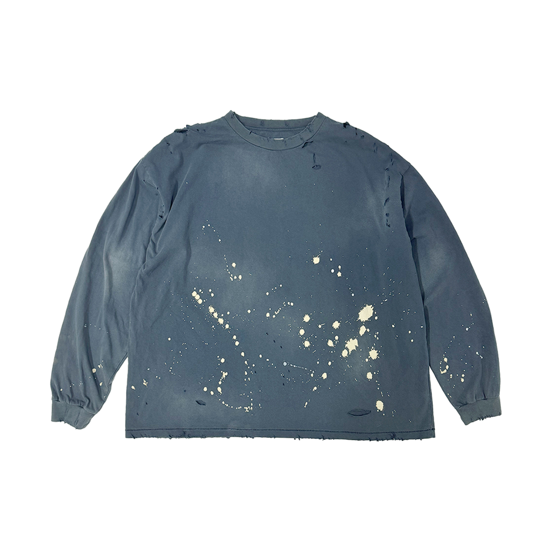 홈리스 페인티드 빈티지 롱슬리브 티셔츠 워시드 네이비(Hommless Painted VTG LS Tee Washed Navy)