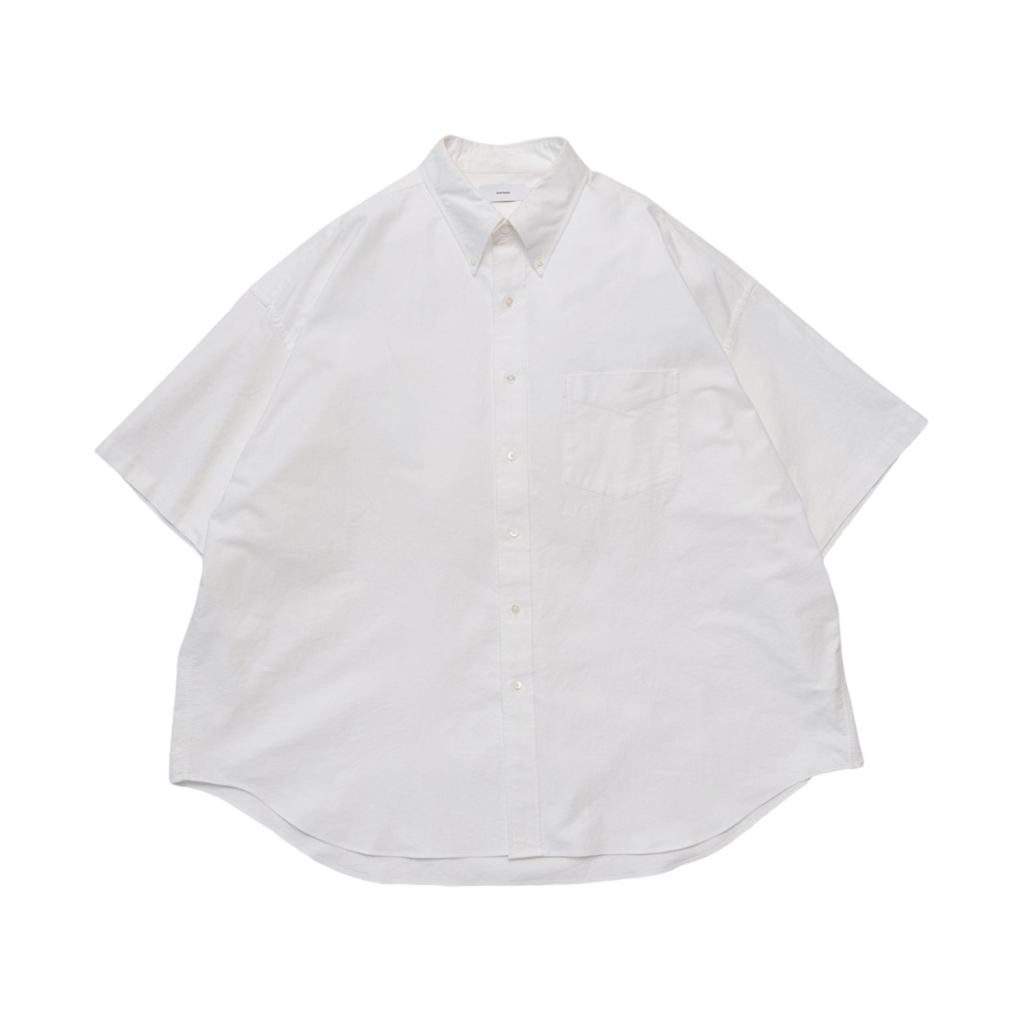 그라프페이퍼 옥스포드 숏슬리브 오버사이즈 B.D 셔츠 화이트(Graphpaper Oxford S/S Oversized B.D Shirt White)