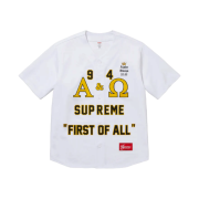 Supreme Alpha Omega Baseball Jersey White - 24FW