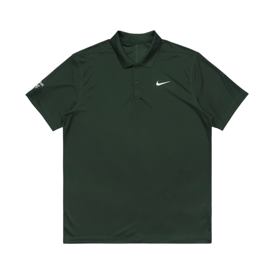 말본 골프 x 나이키 드라이핏 빅토리 솔리드 폴로 골지 그린 화이트(Malbon Golf x Nike Dri-Fit Victory Solid Polo Gorge Green White)