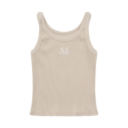 MUCENT Back Detail Signature Sleeveless Beige