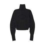 (W) Mischief Turtle Neck Knit Top Black