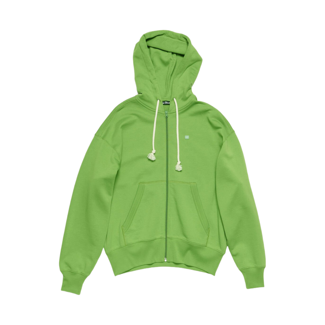 CI0175-DOB Acne Studios Hooded Zip Sweater Herb Green