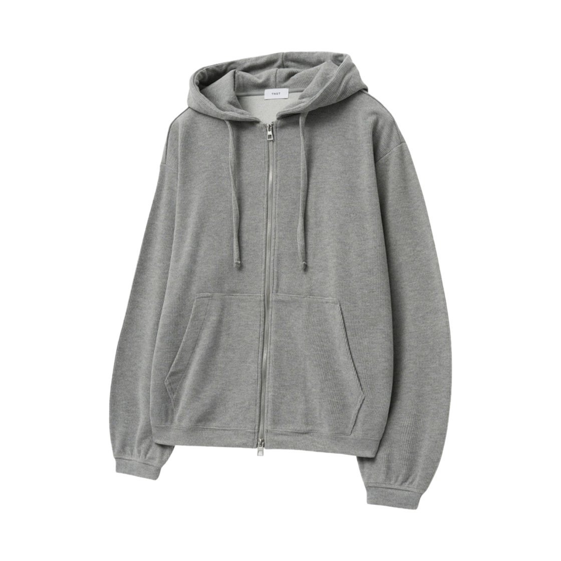 티엔지티 오버핏 니트 후드집업 스웨트 셔츠 그레이(TNGT Over-fit Knit Hood Zip-up Sweat Shirts Gray)
