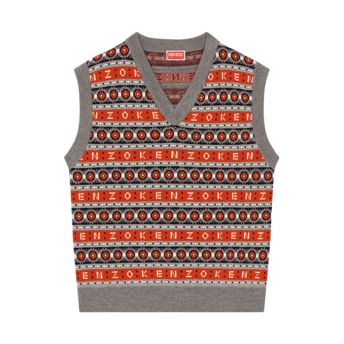 겐조 메리노 울 자카드 점퍼 미디움 레드(Kenzo Merino Wool Jacquard Jumper Medium Red) - 1
