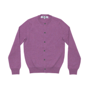 Play Comme des Garcons Small Red Heart On The Sleeves Cardigan Purple