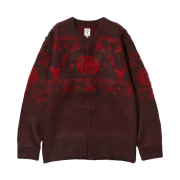 South2 West8 Loose Fit Crew Neck Cardigan S2W8 Nordic Brown