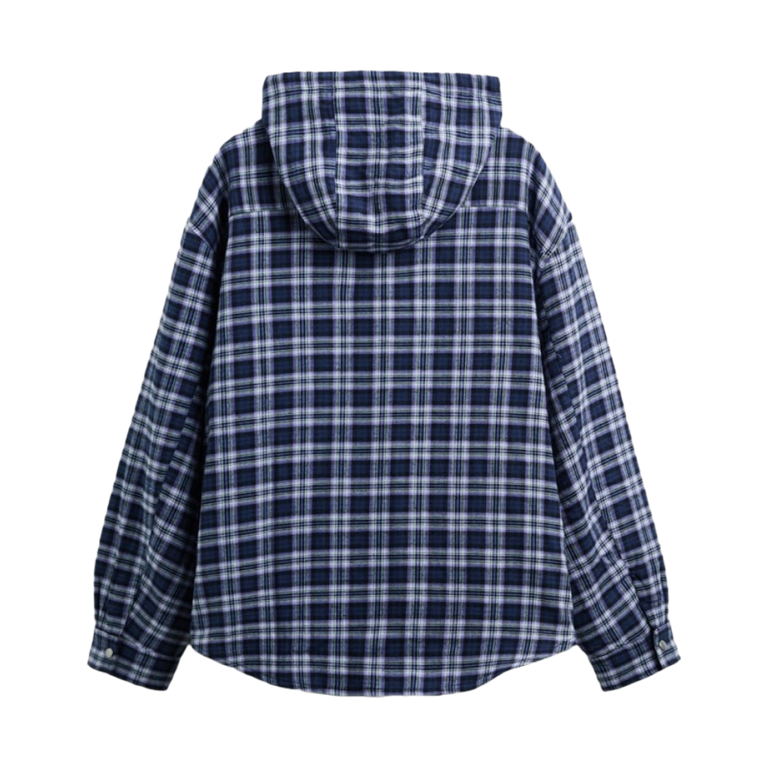 자라 후드 체크 오버셔츠 블루(Zara Hooded Check Overshirt Blue) - 2