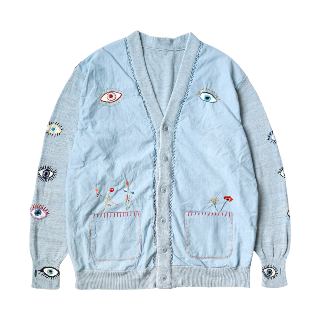 캐피탈 니트 x 샴브레이 가디건 스피크이지 자수 색소폰