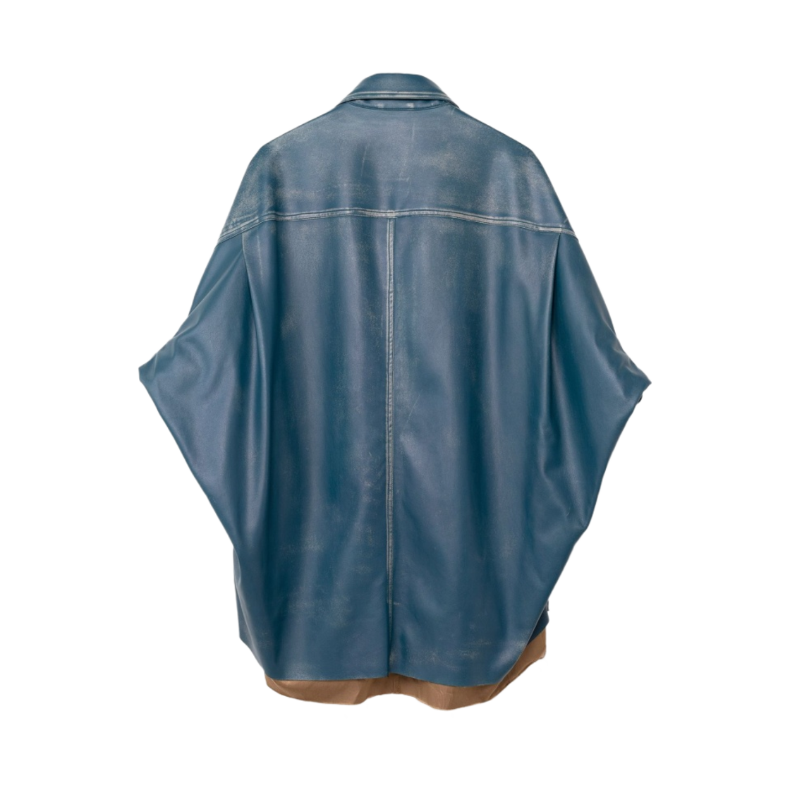 메종 미하라 야스히로 신세틱 레더 셔츠 네이비(Maison Mihara Yasuhiro Synthetic Leather Shirt Navy) - 2