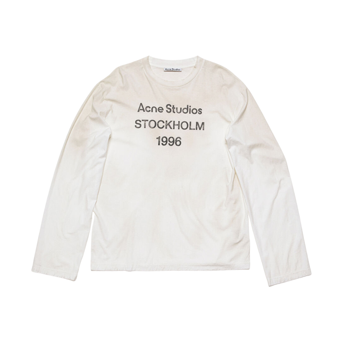 아크네 스튜디오 로고 롱슬리브 티셔츠 더스티 화이트(Acne Studios Logo Long Sleeve T-Shirt Dusty White)
