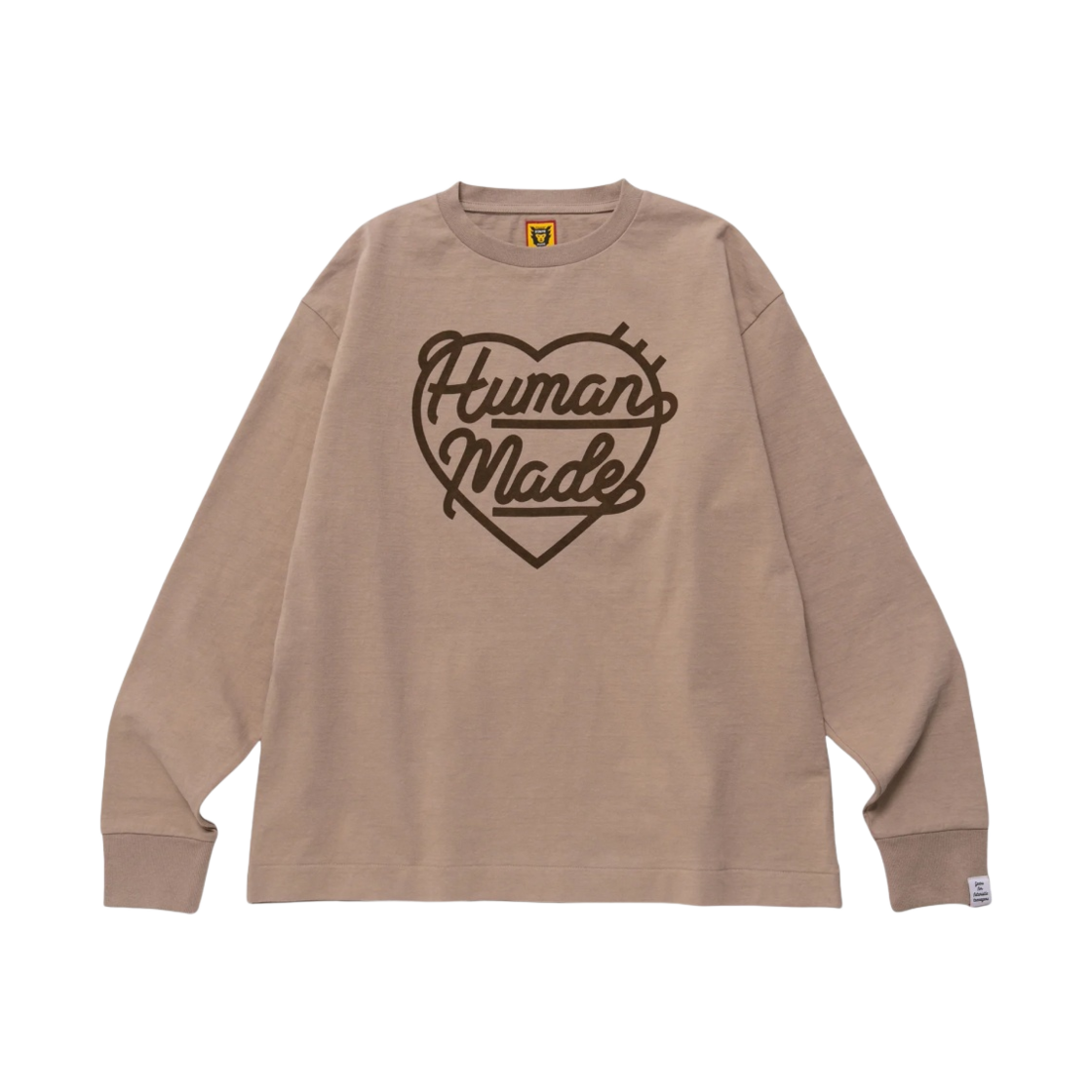 휴먼 메이드 하트 롱슬리브 티셔츠 베이지(Human Made Heart L/S T-Shirt Beige) - 1