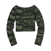 Suade Pattern Crop Tee Camo