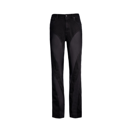 H&M x Mugler Spiral Panel Jeans Black