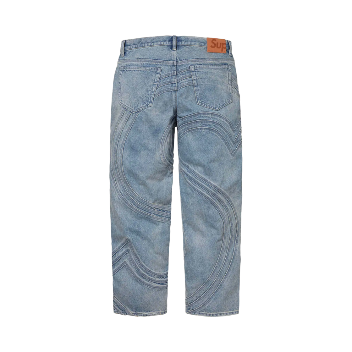슈프림 S 로고 루즈 핏 진 워시드 블루 - 24SS(Supreme S Logo Loose Fit Jean Washed Blue - 24SS) - 2