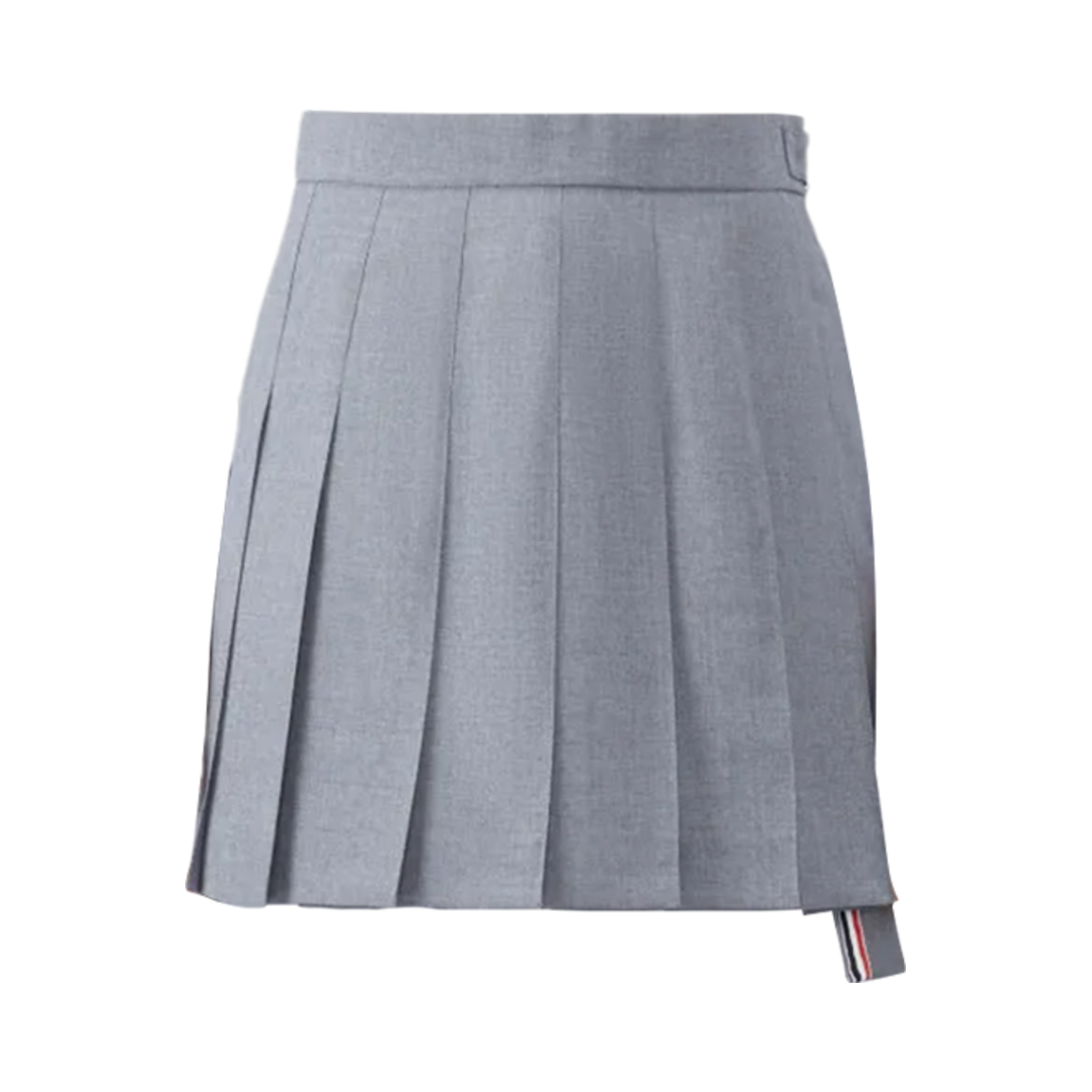 (W) 톰브라운 플레인 위브 스쿨 유니폼 플리츠 미니 스커트 미디움 그레이((W) Thom Browne Plain Weave School Uniform Pleated Mini Skirt Medium Grey) - 1