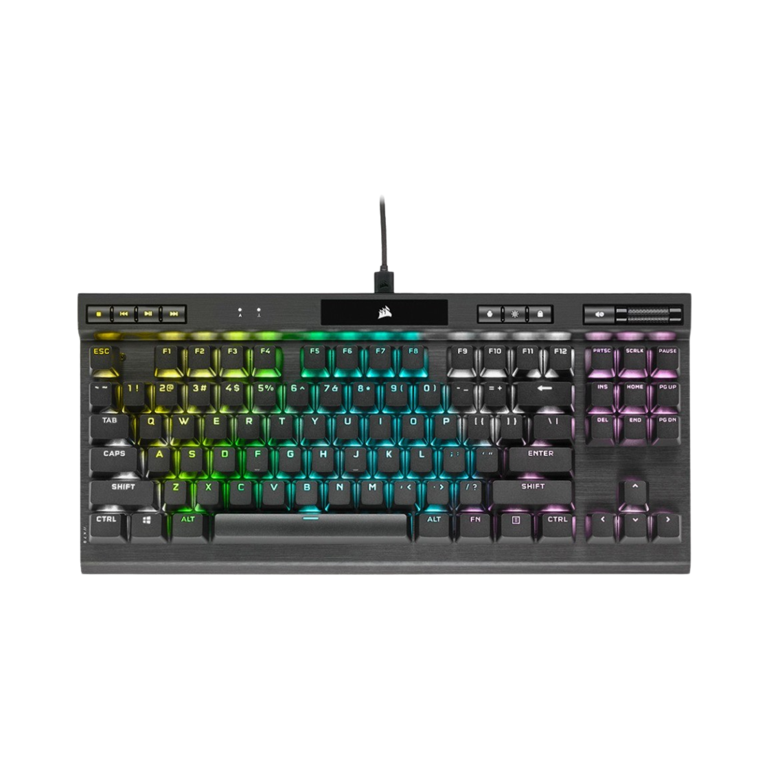 커세어 K70 RGB TKL 사일런트 레드 블랙 국문 자판 (국내 정식 발매 제품)(Corsair K70 RGB TKL Red Black Korean Layout (Korean Ver.)) - 1