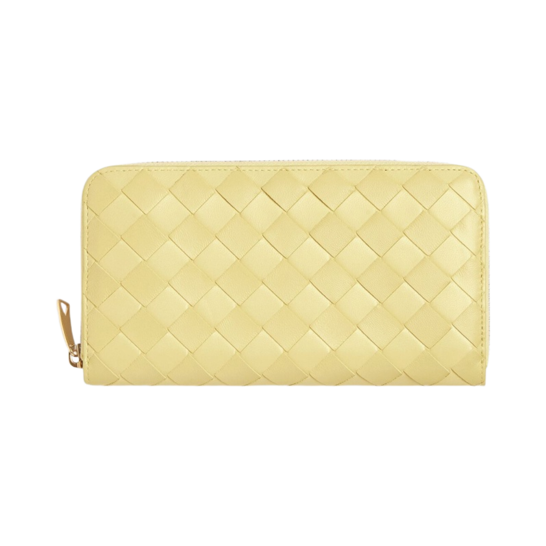 보테가 베네타 인트레치아토 집 어라운드 지갑 아이스크림(Bottega Veneta Intrecciato Zip Around Wallet Ice Cream) - 1