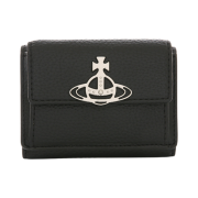 Vivienne Westwood Orb Flap Bi-Fold Wallet Black