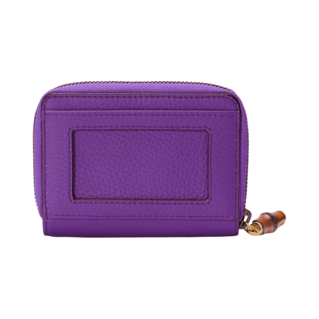 구찌 더블 G 집 카드 케이스 뱀부 퍼플 레더(Gucci Double G Zip Card Case with Bamboo Purple Leather) - 3